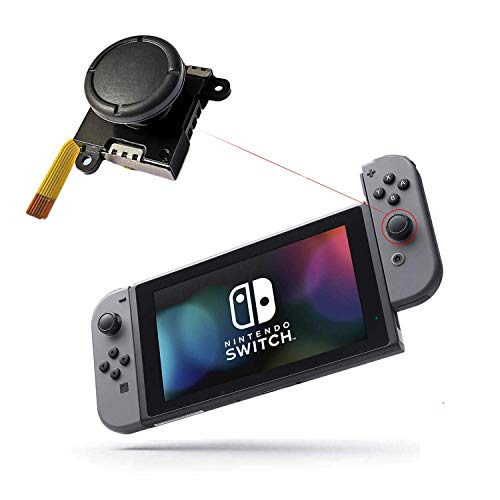 Joysticks Analógicos de 2 paquetes para Nintendo Switch Joy-Con Reparación, controlador 3D de reemplazo izquierdo y derecho Barra analógica de control con Destornillador Herramientas de Recambio