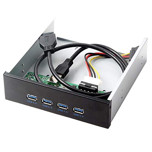 JSER U3-110 BD8-80 Xiwai USB 3.0 HUB 4 Puertos Panel Frontal a Placa Base 20Pin Conector Cable para bahía CD-ROM de 5.25 Pulgadas