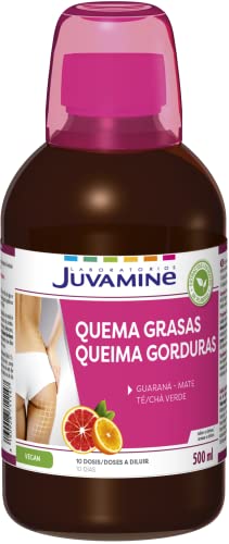 JUVAMINE - Botella Quema Grasas - Ayuda al Control de Peso - Guarana - Maté - Té Verde - Sabor a Citricos - Programa De 10 Días - 500 ML