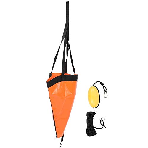 Keenso Kit de Anclaje para Barco, Juego de Flotador de Anclaje para Barco de 24 Pulgadas Punto de Anclaje para Pesca de Barco de Goma para yate + Punto Flotante(Naranja) Barcos de Remo