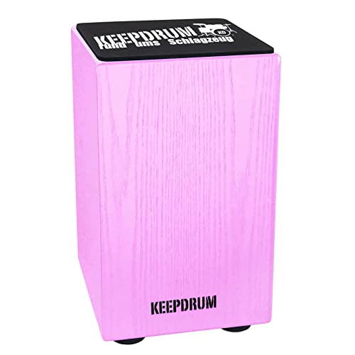 keepdrum DC1M PK Junior - Cajón para niños (incluye almohadilla para asiento), color rosa