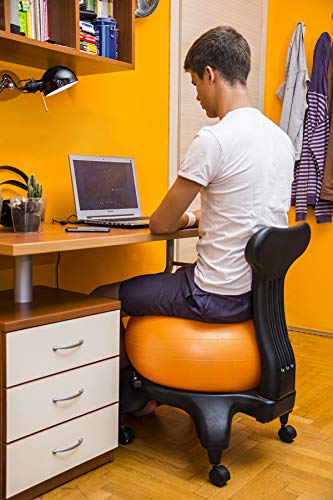 Kikka Active Chair – Silla ergonómica con bola hinchable (gris, estándar)