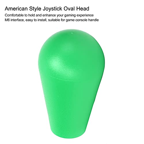 KIKYO Joystick's Oval Balltop, Joystick Head Rocker Ball Top Cabeza de Bola elíptica con Interfaz M6, Reemplazo para Game Rocker Top(Verde)