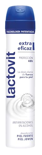 Lactovit - Desodorante Extra Eficaz con Microcápsulas Protect, 0% Alcohol, Anti-irritaciones y Eficacia 48H, El ambalaje puede variar