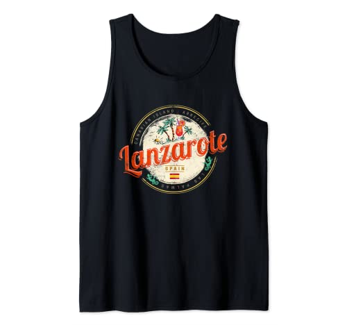 Lanzarote Islas Canarias España Vintage Souvenir Camiseta sin Mangas
