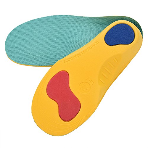 Las plantillas ortopédicas para niños previenen el pie plano, el pie Valgus, la pronación del pie, etc. Almohadillas de zapato 3D a prueba de choques transpirables Insertos Niños Niñas(XL)