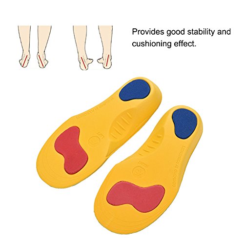 Las plantillas ortopédicas para niños previenen el pie plano, el pie Valgus, la pronación del pie, etc. Almohadillas de zapato 3D a prueba de choques transpirables Insertos Niños Niñas(XL)