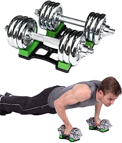 LATRAT 2 unidades de soporte para barra de gimnasio, barra corta pequeña para mancuernas utilizadas para colocar pesas, fitness en casa (verde)
