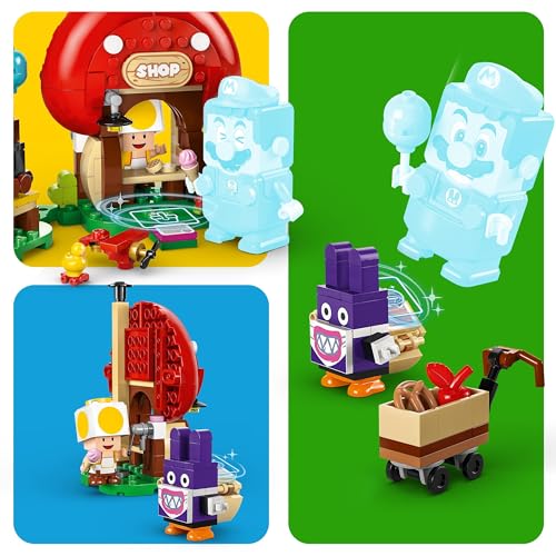 LEGO Super Mario Set de Expansión: Caco Gazapo en la Tienda de Toad Juguete Coleccionable con 2 Personajes de Videojuego Construibles, Regalo para Niños, Niñas y Gamers de 7 Años o Más 71429