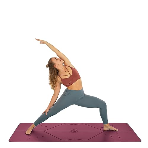Liforme Esterilla de yoga original, bolsa de yoga incluida gratis, sistema de alineación patentado, agarre similar al guerrero, antideslizante, ecológico y biodegradable, resistente al sudor,