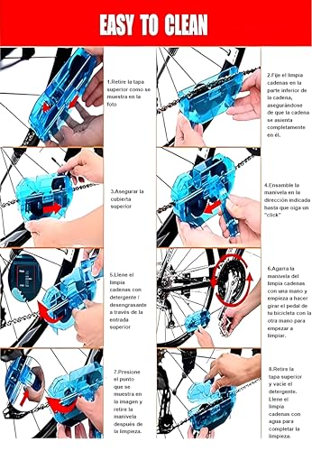 Limpia cadenas bicicleta | Herramientas bicicleta de calidad profesional para limpieza de cadenas | Kit herramientas bicicleta esencial para mantener tu bicicleta en perfecto estado.