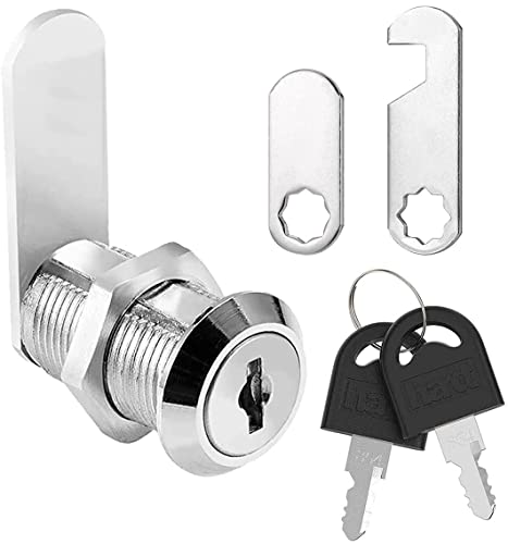 Litensh Cerradura de seguridad para buzón de correo de 25 mm, cerradura de buzón de carta, cerradura de leva de cajón de armario, cerraduras de puerta de caja de herramientas con llaves (1, 25 mm)