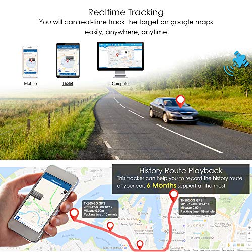 Localizador GPS para Coche, GPS Tracker en Tiempo Real Impermeable Rastreador GPS