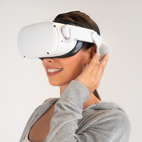 Logitech Chorus VR Off-Ear Headset para Meta Quest 2, diseñado para Juegos y VR Fitness, Ligero, Audio inmersivo al Aire Libre, Giro para silenciar, Paso USB-C - Blanco