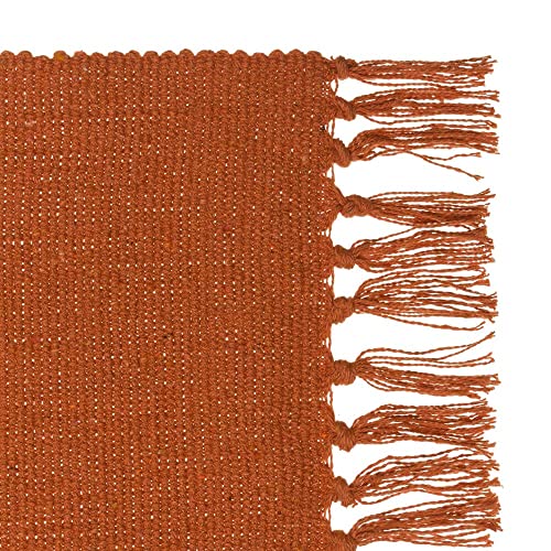 LOLAhome Set de 3 alfombras de Flecos de algodón Natural de 50x80 cm