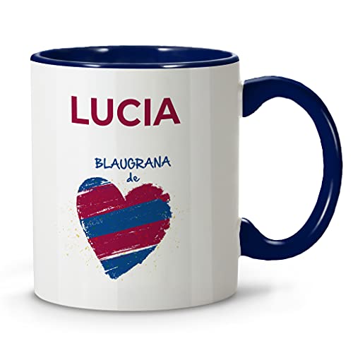 LolaPix Taza Barcelona. Tazas Personalizadas con Nombre. Taza Desayuno fútbol. Taza de cerámica 330ml. Varios diseños.