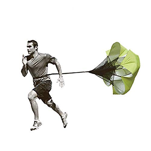 Longsing Paracaídas de Resistencia Running Paraguas Correr Entrenamiento de Velocidad de Resistencia para Mejorar la Velocidad, Resistencia, Fuerza y Aceleración(Verde)