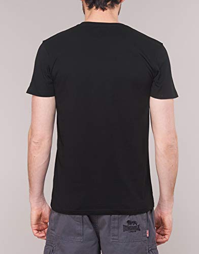 Lonsdale Langsett - Camiseta de manga corta para hombre, color negro, talla S