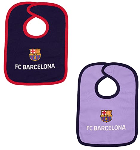 Lote de 2 baberos Barça – Colección oficial FC Barcelona – bebé niño
