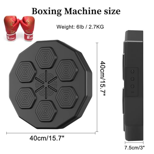 Máquina de boxeo musical, montaje en pared, entrenamiento inteligente de boxeo, divertido juego de lucha para kickboxing, kárate, entrenamiento de gimnasio en casa, tamaño: máquina de boxeo, adulto
