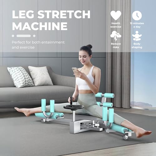 𝗠𝗮́𝗾𝘂𝗶𝗻𝗮 𝗱𝗲 𝗘𝘀𝘁𝗶𝗿𝗮𝗺𝗶𝗲𝗻𝘁𝗼 Piernas. Máquina de Extensión Piernas con Asiento Acolchado y Respaldo para Mejora de Flexibilidad Muscular. Extensor de Piernas de Entrenamiento en Casa