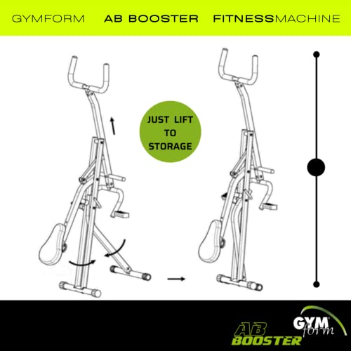 Máquina de musculación GYMFORM AB Booster, Equipo de Entrenamiento Completo, Ejercicio aeróbico Multifuncional y Tonificación (AB Booster Basic)