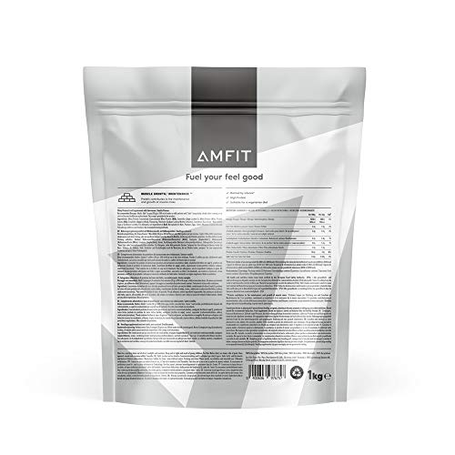 Marca Amazon - Amfit Nutrition Proteína de Suero de Leche en Polvo, Vainilla, 33 porciones, 1 kg (Paquete de 1)