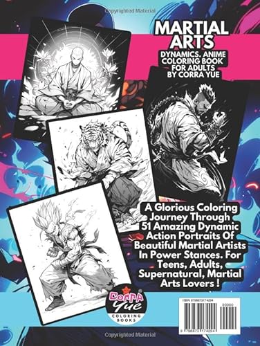 Martial Arts Dynamics - Anime Coloring Book For Adults Vol.1: 51 Portraits Of Badass Strong Muscular Combat Masters & Action Warriors | For Boys, ... anime manga & comics coloring collection)