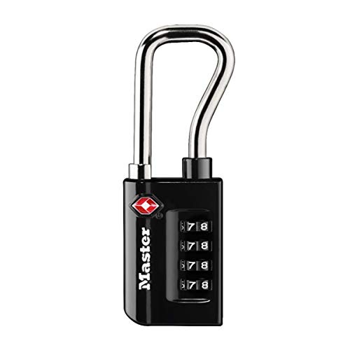 Master Lock 4696EURDBLK Candado para Equipaje Aprobado por la TSA con Combinación, Negro, 10.6 x 3.5 x 1.4 cm