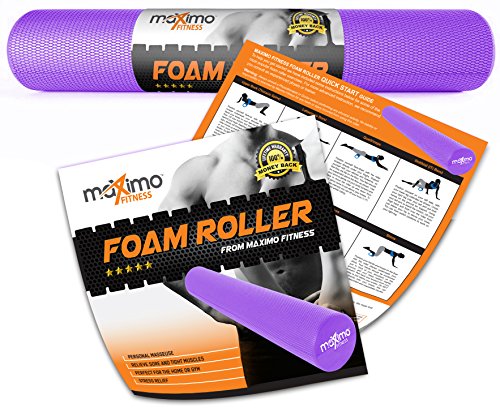 Maximo Fitness Foam Roller - Rodillo Masajeador de Espuma para Pilates, Terapia Trigger Point, Estiramiento, Yoga, Fisioterapia - Rulo Masaje Muscular