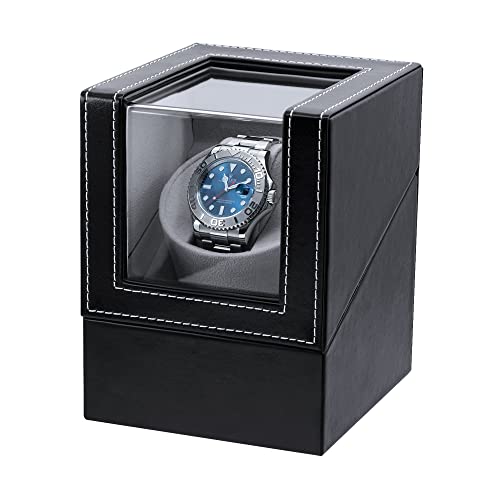 Mcbazel Caja de Enrollador de Reloj Automático Estuche Giratoria Reloj de Pulsera Watch Winder de Cuero PU