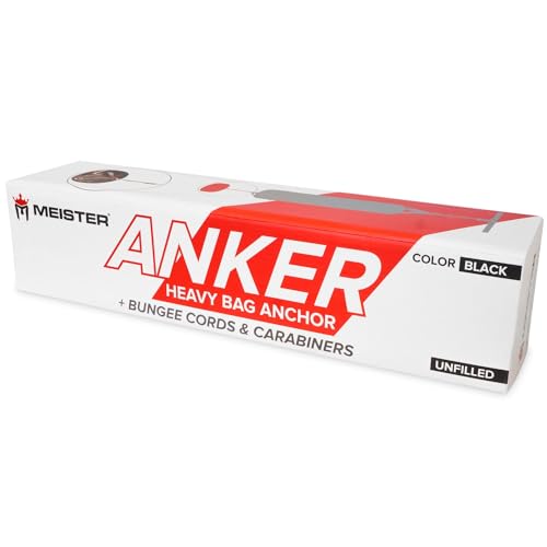 Meister Anker - Anclaje de Suelo para Saco Pesado de Boxeo de Doble Extremo con Cuerdas elásticas
