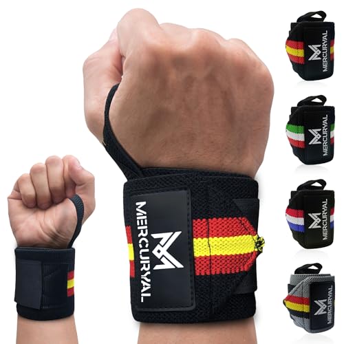 MERCURYAL 2 Muñequeras Gym - Muñequeras Crossfit – Nuevo diseño Avanzado de ESPAÑA - Accesorios Fitness – Wrist Wraps - Muñequeras Deportivas para Hombres y Mujeres