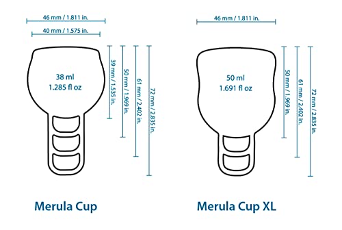 Merula Cup midnight (negro) - Tamaño único copa menstrual de silicona de grado médico