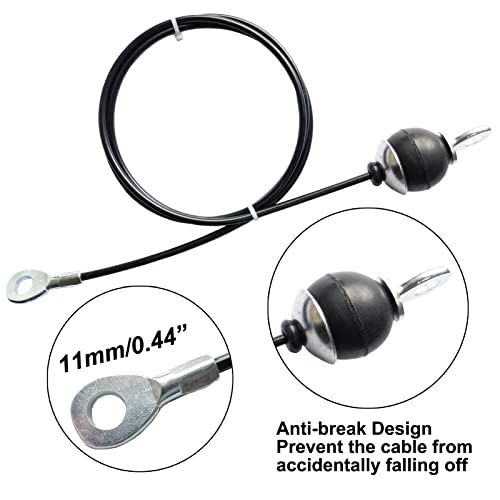 Mi Metty Cable de repuesto para gimnasio de fitness, polea gruesa de 5 mm, cuerda de alambre de acero resistente (cable A, 59 pulgadas)