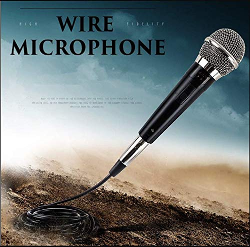 Micrófono dinámico omnidireccional para interpretación de música vocal de karaoke, micrófono de voz claro con cable profesional de mano, sonido más claro y fuerte.