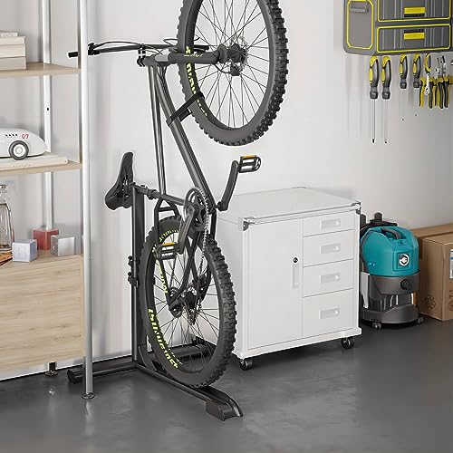 Mimoke Soporte vertical para bicicletas - Soporte de suelo vertical independiente para guardar bicicletas en interiores - Garajes y apartamentos (una pieza)