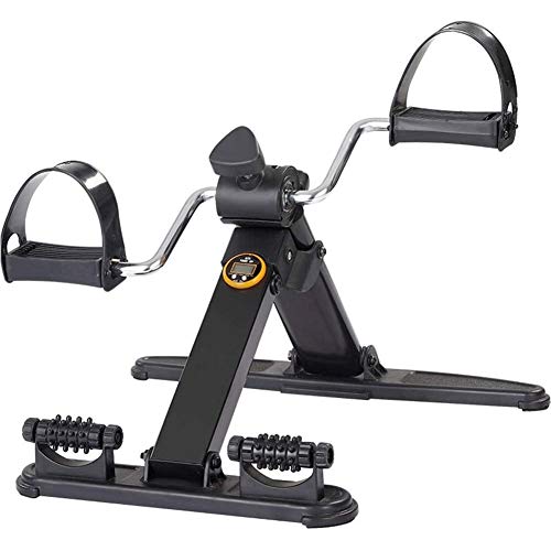 Mini stepper Ejercitador de pedal con el monitor LCD - Ciclo de escritorio portátil - mano, brazo y pierna Ejercicio Venta ambulante de la máquina - Ajustable aparatos de ejercicios de rehabilitación