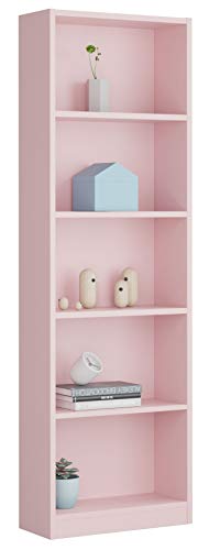 Miroytengo Pack Muebles Estudio Juvenil Infantil I-Joy en Color Rosa Habitación Dormitorio con Estilo Moderno (Escritorio + estantería)