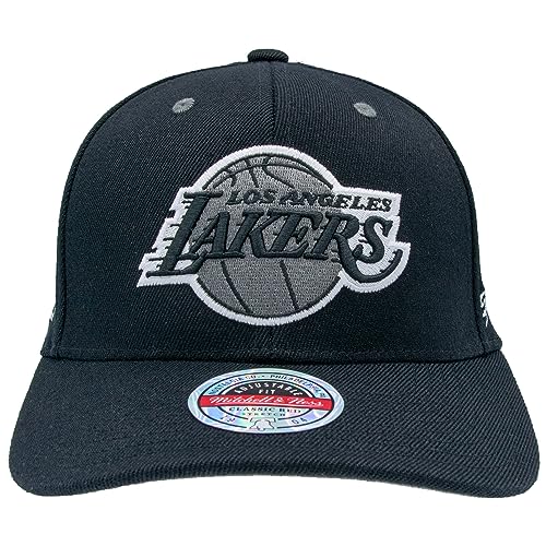 Mitchell & Ness Curved Snapback - Eazy B&W, L.A. Lakers, Negro Classic Red, Talla única