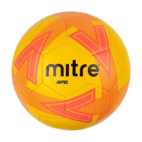 Mitre Balón de fútbol Impel, Amarillo/Mandarina/Negro, 4