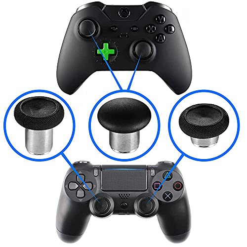 MMOBIEL Palillos magnéticos de Metal 8 en 1, joysticks analógicos de máximo Agarre Compatible con PS4, PS4 Slim, PS4 Pro Dualshock, Xbox One, Xbox One Elite, Xbox One S Negro Incl. (+) y