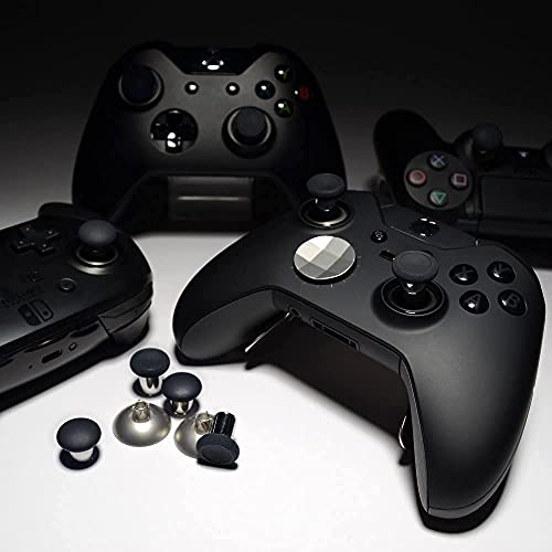 MMOBIEL Palillos magnéticos de Metal 8 en 1, joysticks analógicos de máximo Agarre Compatible con PS4, PS4 Slim, PS4 Pro Dualshock, Xbox One, Xbox One Elite, Xbox One S Negro Incl. (+) y