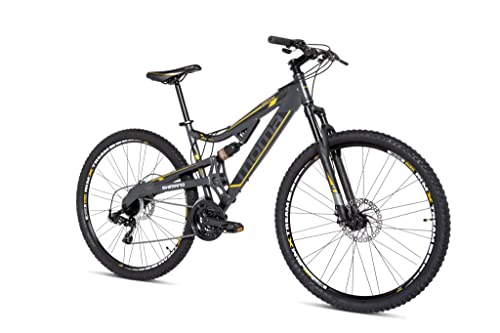 Moma Bikes Bicicleta Montaña Equinox5.0 29", Aluminio, SHIMANO 24v, Doble Freno Disco, Doble Suspensión (Varias Tallas)