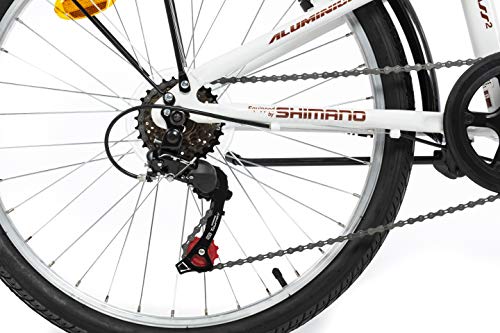 Moma Bikes Bicicleta Plegable Urbana TOP CLASS 24", Aluminio, SHIMANO 6v, Sillin Confort