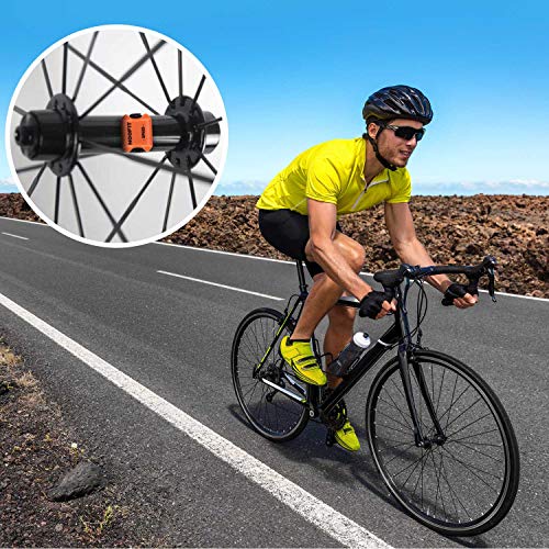 moofit CS8 Sensor de Velocidad/Cadencia para Ciclismo, Sensor de Velocidad | Distancia | Cadencia, Inalámbricos Bluetooth y Ant+ con Tecnología de Baja Energía Resistente al Agua IP67, Naranja