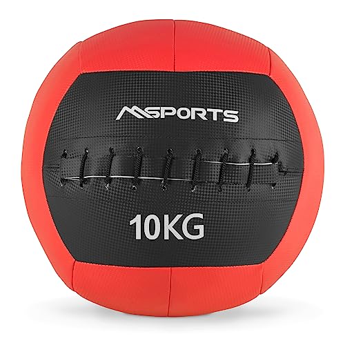 MSPORTS Balón Medicinal Premium Wall-Ball de 2-10 kg, Medicinal