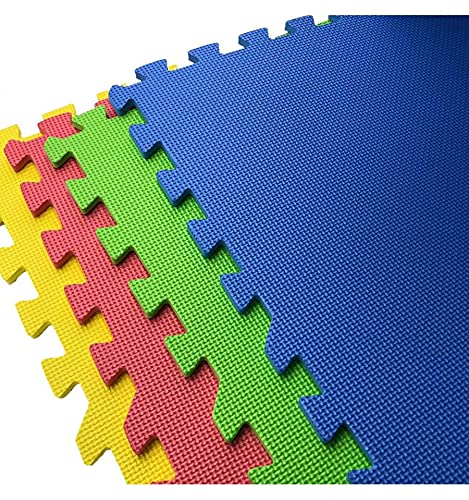 MUGAR- Esterilla Puzzle para Suelos de Gimnasio y Fitness | Set de Protección de Goma Espuma de 4 losas de 60x60x1cm