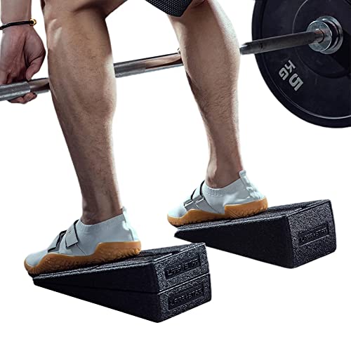 MuscleForge® Set de 3 bloques de cuña para estiramientos - Squat Wedge block, movilidad y entrenamiento de sentadillas - Tabla inclinada, Slant Board para el estiramiento de pantorrillas