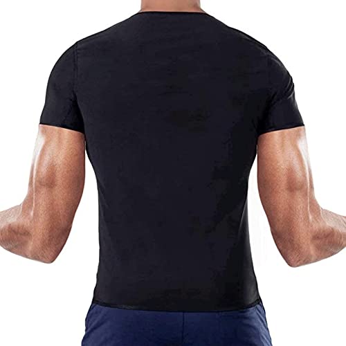 MXYKJO Camisa de Traje de Sauna para Hombres: Chaleco de compresión para el Sudor Que atrapa el Calor, Camiseta Moldeadora, Chaqueta Moldeadora de Calor versátil para Ejercicios de Gimnasio